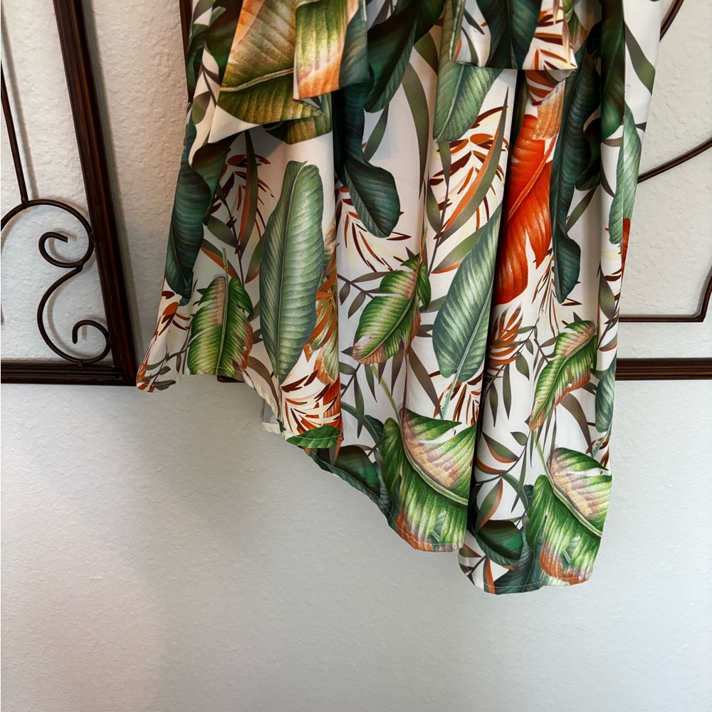🌴 Amiani Resort Wear Tropical Leaf Print Dress - Picture 3 of 5